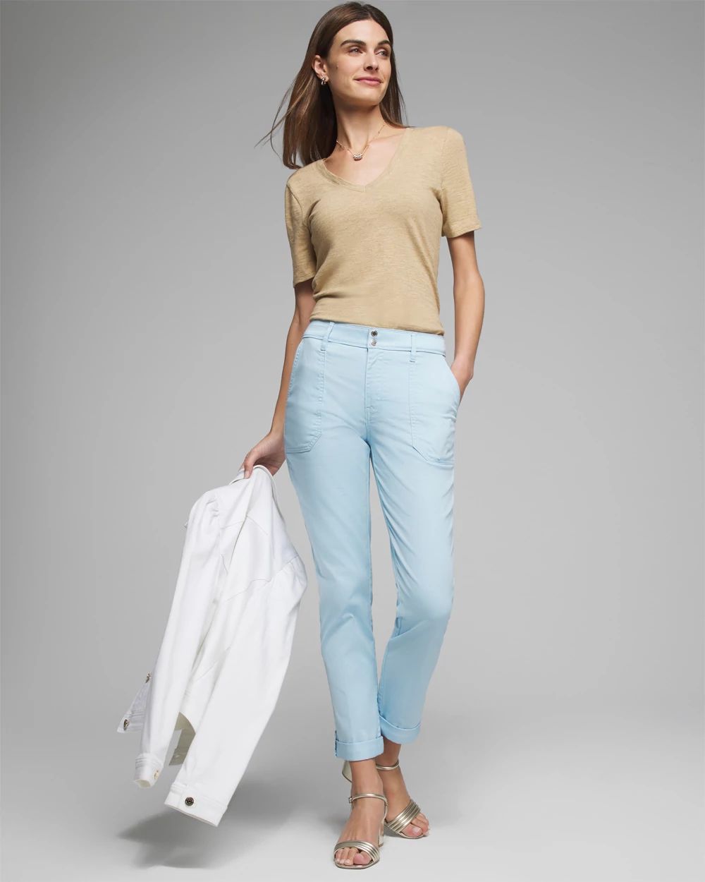 Outlet WHBM Utility Crop Pants White House Black Market